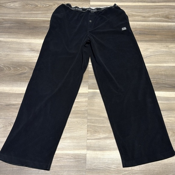 🏁 Joe Boxer Black fleece Sweatpants Comfortable Athletic Wear size large - Picture 3 of 6